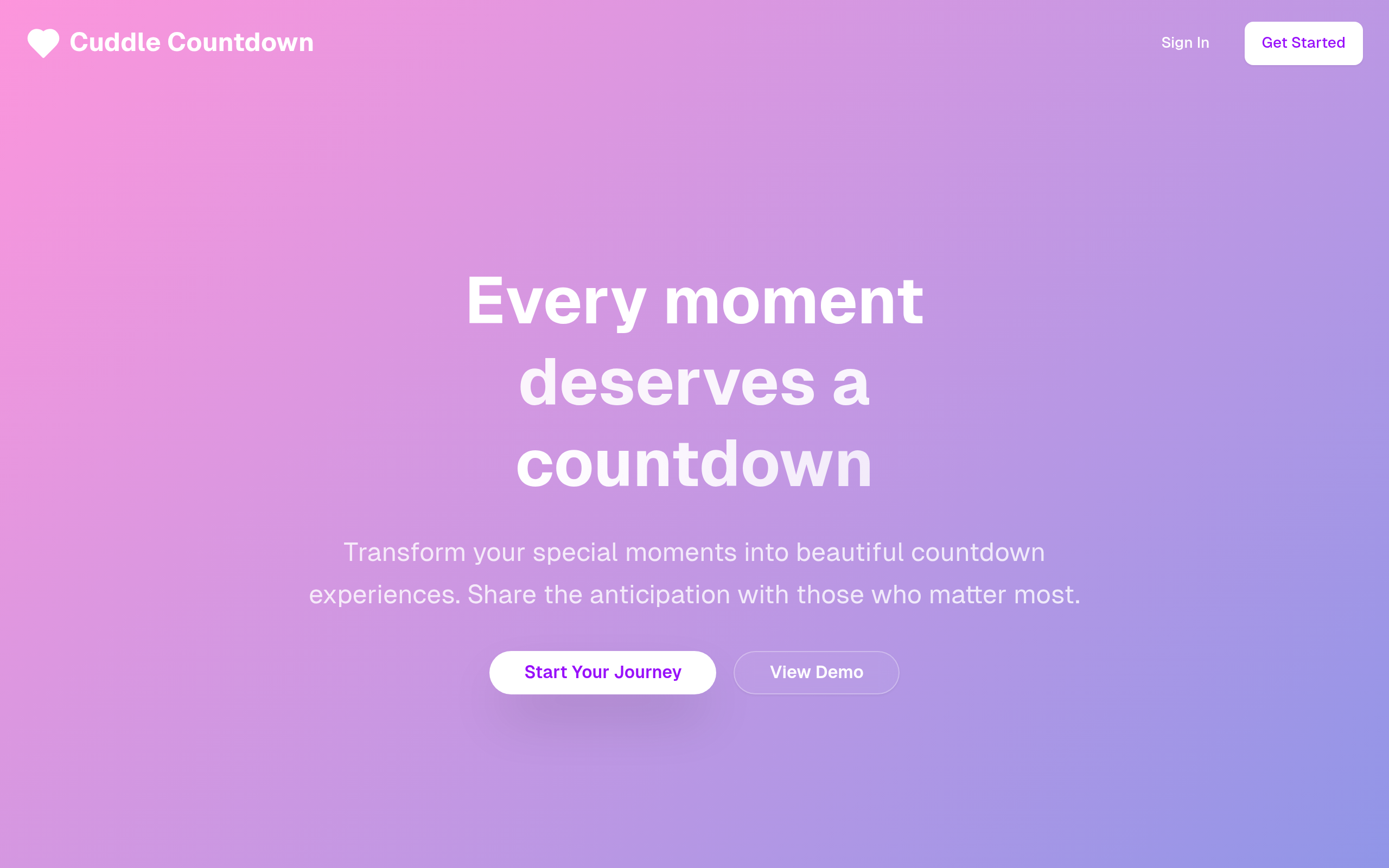 Cuddle Countdown Creator preview